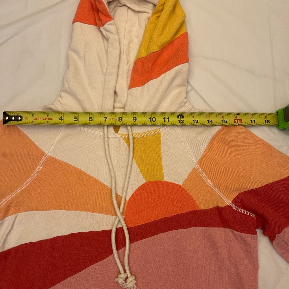 Faherty Sunset Hoodie XS Colorblock Baja Style Sweatshirt - Picture 9 of 11